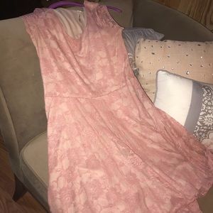 Pink lace dress